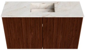 Mondiaz Joya DLux 70cm toiletmeubel ruby met wastafel faye midden zonder kraangat frappe
