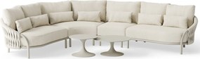 Feroli hoek loungeset 6 delig Camel sand | Misty rope | Beachy bouclé SUNS