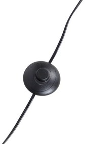 Vloerlamp tripod zwart met kap wit 50 cm - Tripod Classic