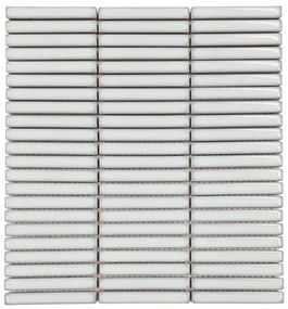 The Mosaic Factory Sevilla mozaïektegel - 28.2x30.8cm - wandtegel - Rechthoek - Porselein Soft White Glans SEF12115