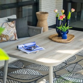 Garden Impressions Lagan lounge dining tafel 160x90 cm - taupe-light teak vironwood