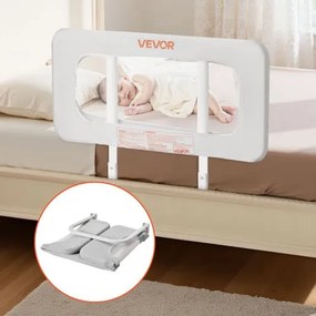 VEVOR Bedhek, bedhek met versterkte ijzeren buis en Oxford-stof, in hoogte verstelbaar kinderbedhek van 45-67 cm, kinderbedhek, valbeveiliging voor kinderbedden, stapelbed