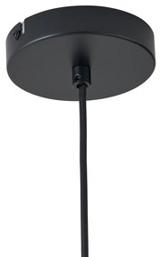 Retro hanglamp zwart met groen glas - Denise