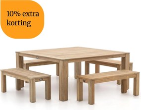 + 10% kassakorting | Picknickset ROUGH  | 8 personen | Tuinset teakhout | 5-delig | Kees Smit Tuinmeubelen