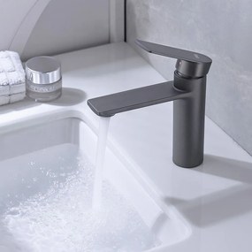 Wastafelkraan Rea Storm Titanium Low
