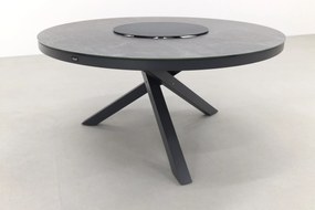 Perth ronde tuintafel - antraciet - ceramic - 150 cm.