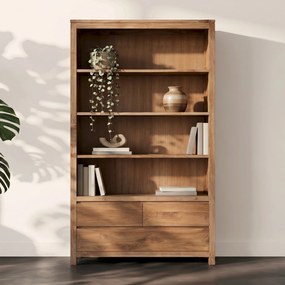 Boekenkast Van Teakhout - 120x35x210cm.