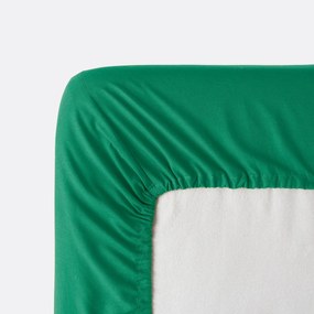 Effen hoeslaken in gewassen katoen, omslag 30 cm, Scenario