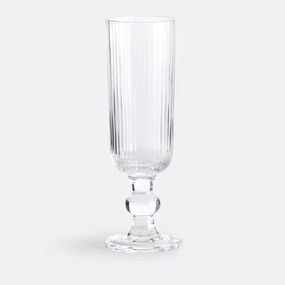 Set van 6 champagneglazen met groeven, Ostri