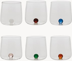 Handgemaakte waterglazen Bilia van borosilicaatglas, 6-delig