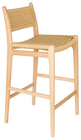 Dutchbone Cecile Houten Frame Barkruk Naturel