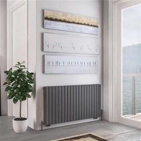 Eastbrook Tunstall dubbele radiator 120x60cm 1836W antraciet