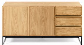 Kave Home Taiana Eiken Dressoir Met Metalen Frame - 160x42x78cm.