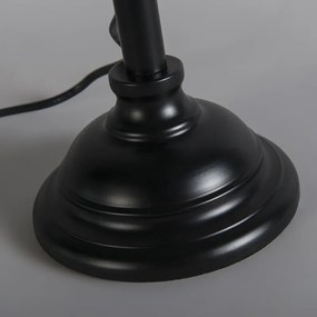 Klassieke tafellamp zwart verstelbaar zonder kap - Accia