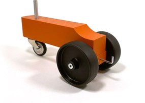 Houten Tractor - Oranje - Handgemaakt - design Floris Hovers