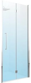 Novellini Young deur vouw nis rechts 87-91cm helder glas & matchroom profiel Y21BS87D-1B