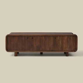 Houten Tv-meubel Met Ronde Hoeken 160 Cm - 160x43x50cm.