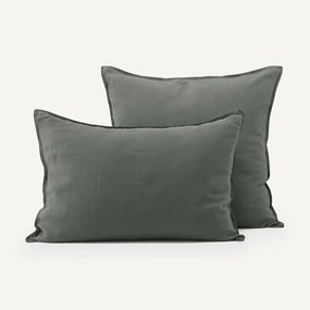 Kussensloop in gewassen hennep, Helm