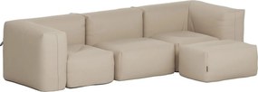 Soft Zitzak Outdoor 3 Seater + Pouf - Bouclé Beige