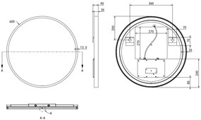 Hotbath &More Round spiegel 60cm wit mat