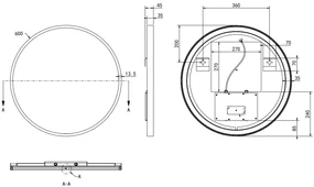 Hotbath &More Round spiegel 60cm geborsteld koper PVD