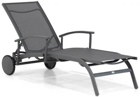 Presto Lettino Lounger Verstelbaar Aluminium Grijs