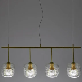 Lijn hanglamp met 4 bollen Mistinguett