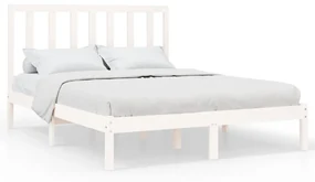 vidaXL Bedframe massief hout wit 120x200 cm