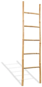 vidaXL Handdoekladder met 5 sporten 150 cm bamboe