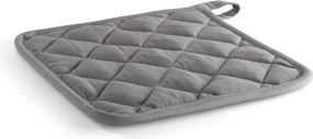 10-delig SET - Pannenlappen 20x20cm - handige ophanglus - 6x antraciet - 4x grijs