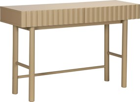 Sidetable Met Grote Ribbels Zandkleur - 120 X 35cm.