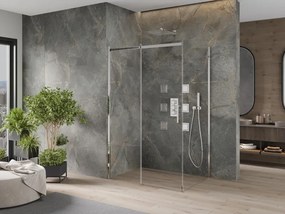 Mexen Omega schuifbare douchecabine 120 x 90 cm, transparant, chroom - 825-120-090-01-00