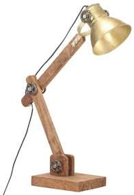 vidaXL Bureaulamp industrieel rond E27 58x18x90 cm messingkleurig