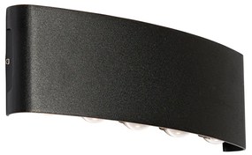 Buiten wandlamp zwart incl. LED 10-lichts IP54 - Silly