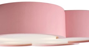 Kinder plafondlamp roze met wit - Lucille