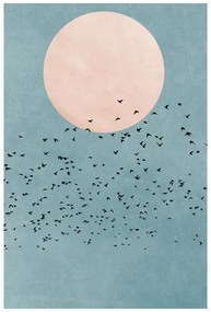 Poster Kubistika - Fly away, (40 x 60 cm)
