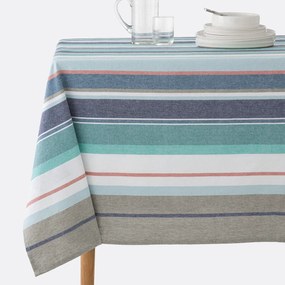 Tafelkleed met strepen van gewassen geweven katoen Antika