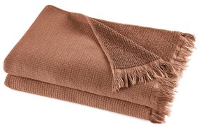 Set van 2 handdoeken in biologisch katoen/linnen, Nipaly