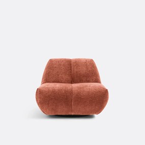 Draaibare fauteuil, vintage ribfluweel, Nuria