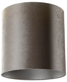Velours lampenkap taupe cilinder 40/40/40 Klassiek / Antiek