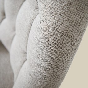 Draaibare Fauteuil Beige Boucle