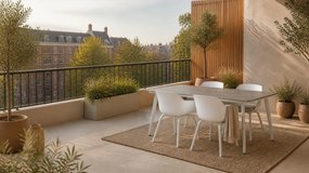 Tuinset 4 personen 180 cm Kunststof /Aluminium/polywood Wit Lifestyle Garden Furniture Salina/Yala