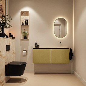 Mondiaz Ture DLux toiletmeubel 120cm oro met wastafel frappe rechts zonder kraangat