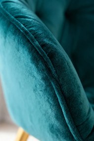 Zandel Gouden Fluwelen Stoel