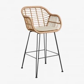 Set Van 2 Hoge Krukken Van Synthetisch Riet Zole ↑75 Cm & Beige – Crème - Sklum