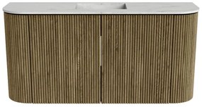 Mondiaz Joya DLux 85cm toiletmeubel ronding links/rechts dusk met wastafel faye midden zonder kraangat opalo