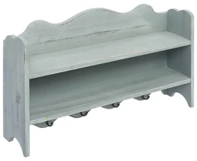 vidaXL Wandkapstok 50x10x30 cm hout groen
