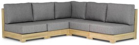 Loungeset 5 personen Teak Old teak greywash Santika Furniture Santika