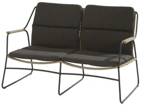 4 Seasons Outdoor | scandic living bench 2 seater rope SALE      zwart weerbestendig