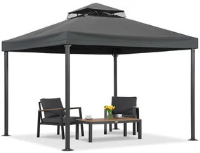 Antraciet tuinpaviljoen Valencia 3x4 m Tuinpunt